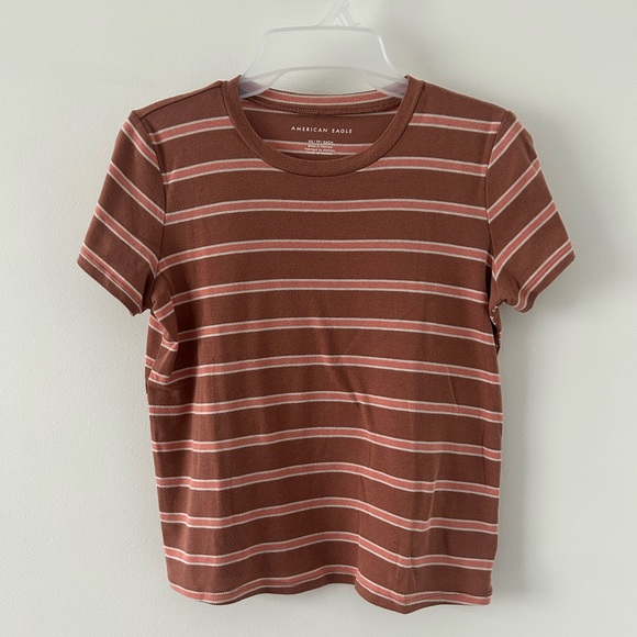 American Eagle Striped T-Shirt - Picture 1 of 2